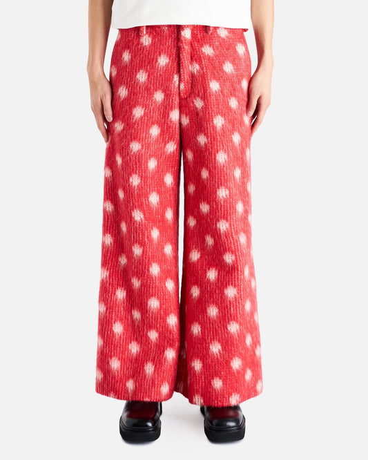 Marni Men's Pants Tulip Wool Trouser with Brushed Dots