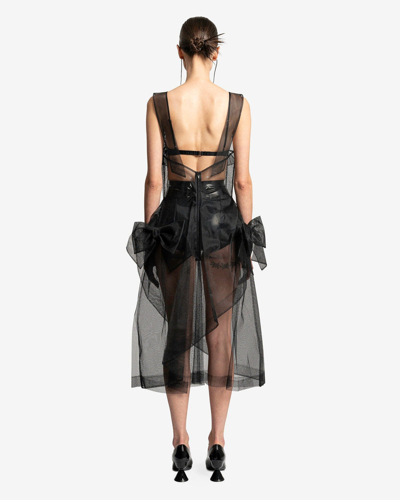 Tulle Midi Dress in Black SVRN Tulle Midi Dress in Black SVRN