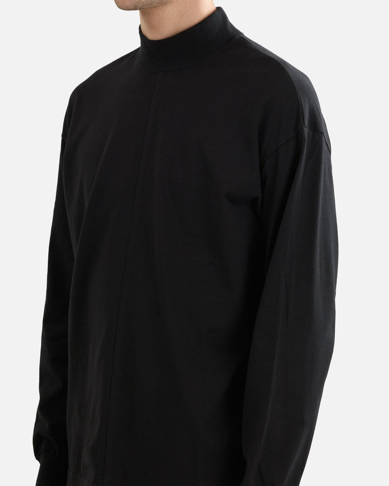 Homme Plissé Issey Miyake Men's Shirts Turtleneck Top in Black
