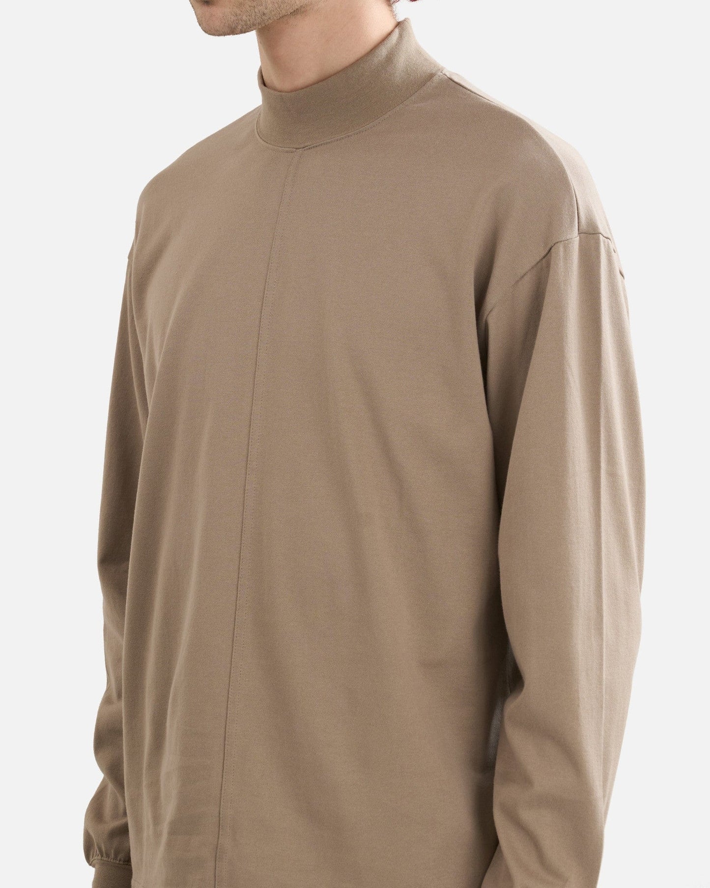 Homme Plissé Issey Miyake Men's Shirts Turtleneck Top in Greige