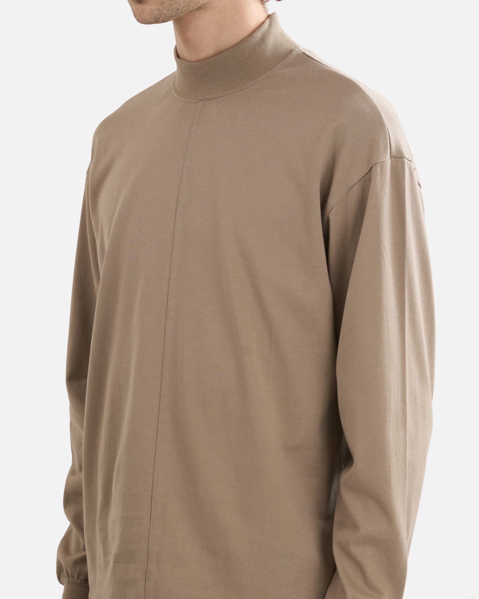 Homme Plissé Issey Miyake Men's Shirts Turtleneck Top in Greige