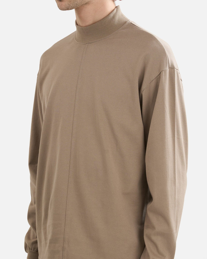 Homme Plissé Issey Miyake Men's Shirts Turtleneck Top in Greige