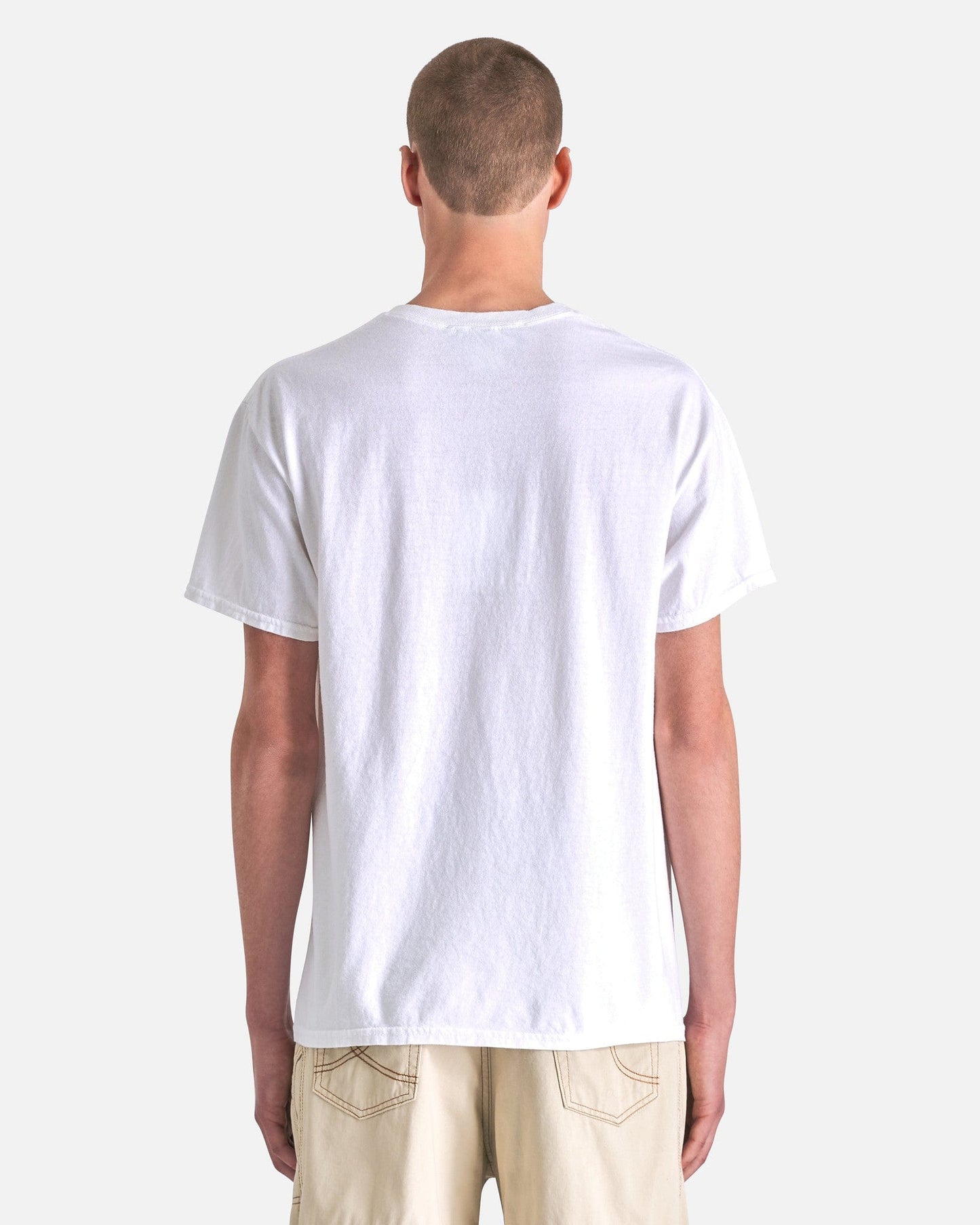 Edward Cuming Men's T-Shirts Turtles Print Short Sleeve T-Shirt in Off-White