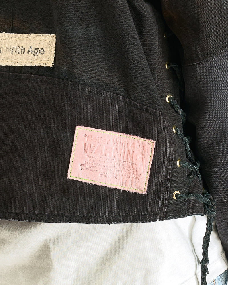 Better With Age Men's Jackets Tuxedo Reconstructed Workwear Motorcycle Jacket in Black