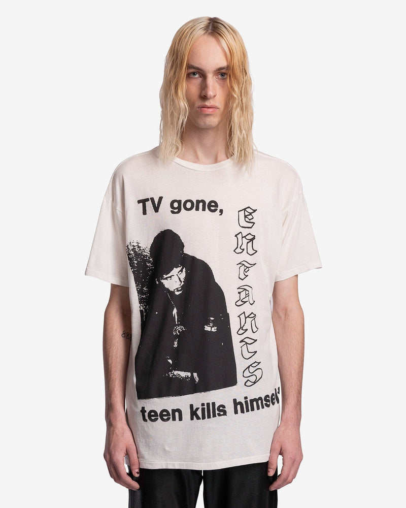 Enfants Riches Deprimes Men's T-Shirts TV Gone T-Shirt in Ivory/Black