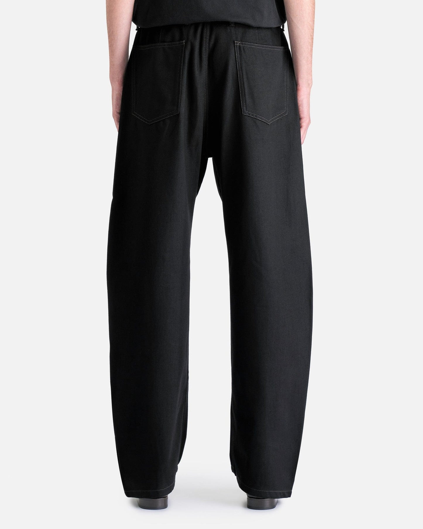 LEMAIRE Men's Pants Twisted Belted Pants in Black