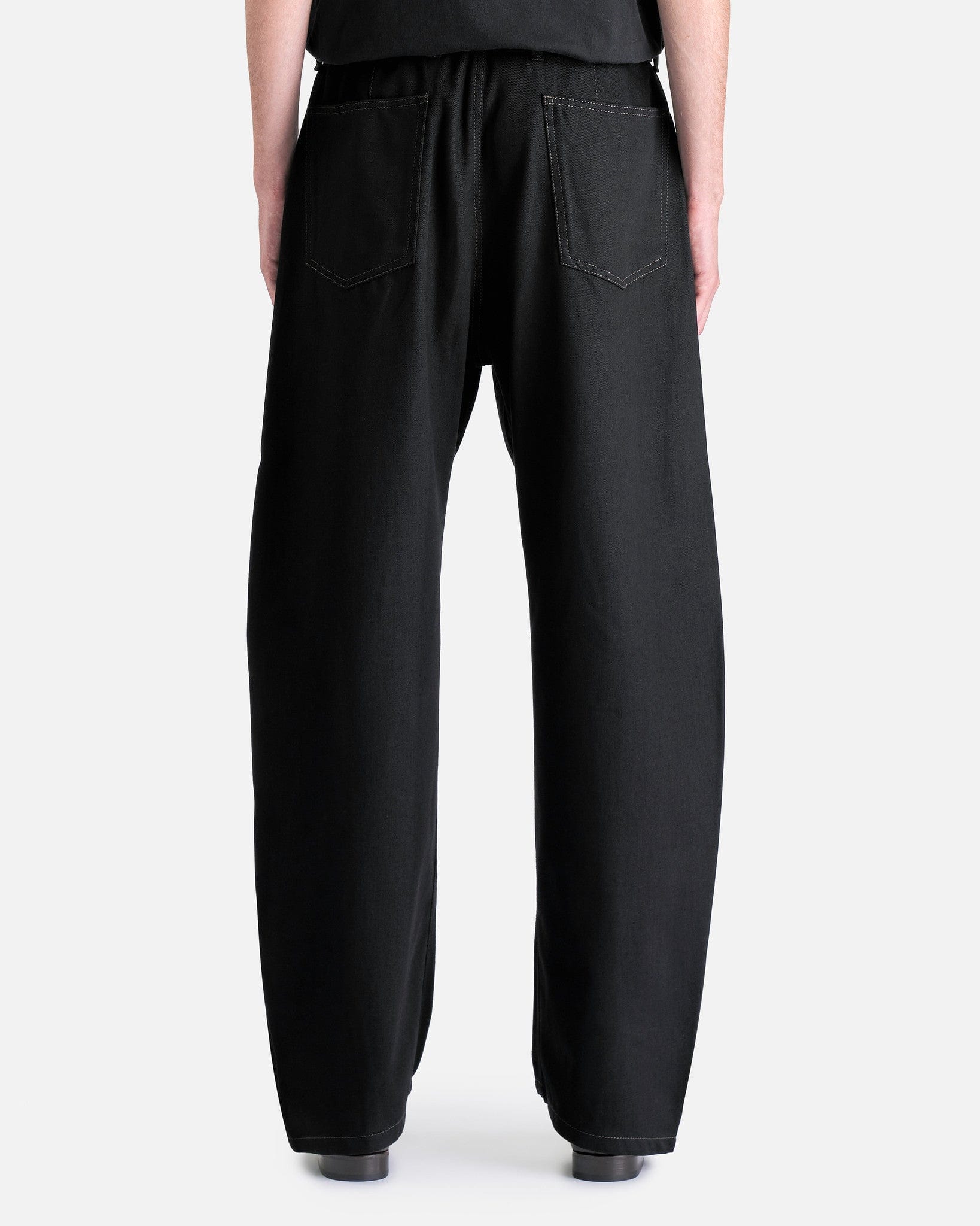 LEMAIRE Men's Pants Twisted Belted Pants in Black