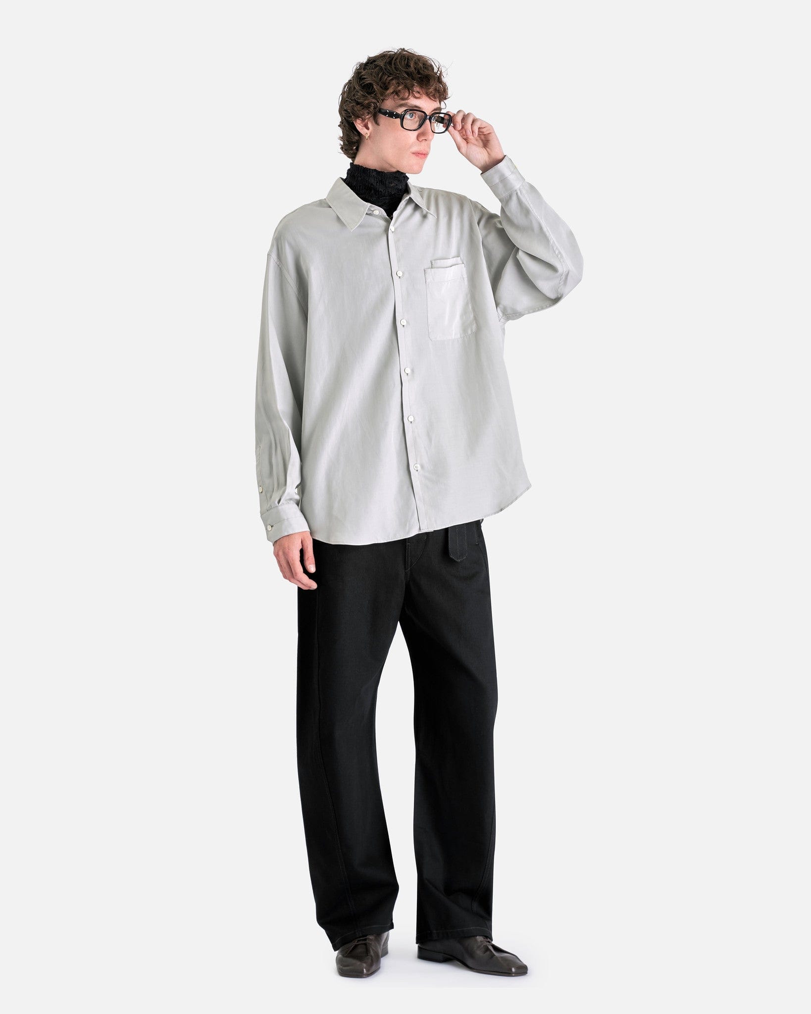 Twisted Belted Pants in Black – SVRN Twisted Belted Pants in Black – SVRN