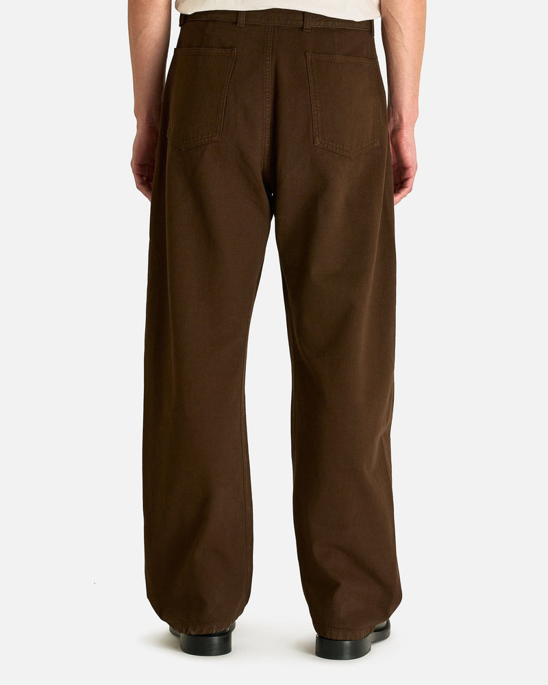 Lemaire Men's Pants Twisted Belted Pants in Cacao