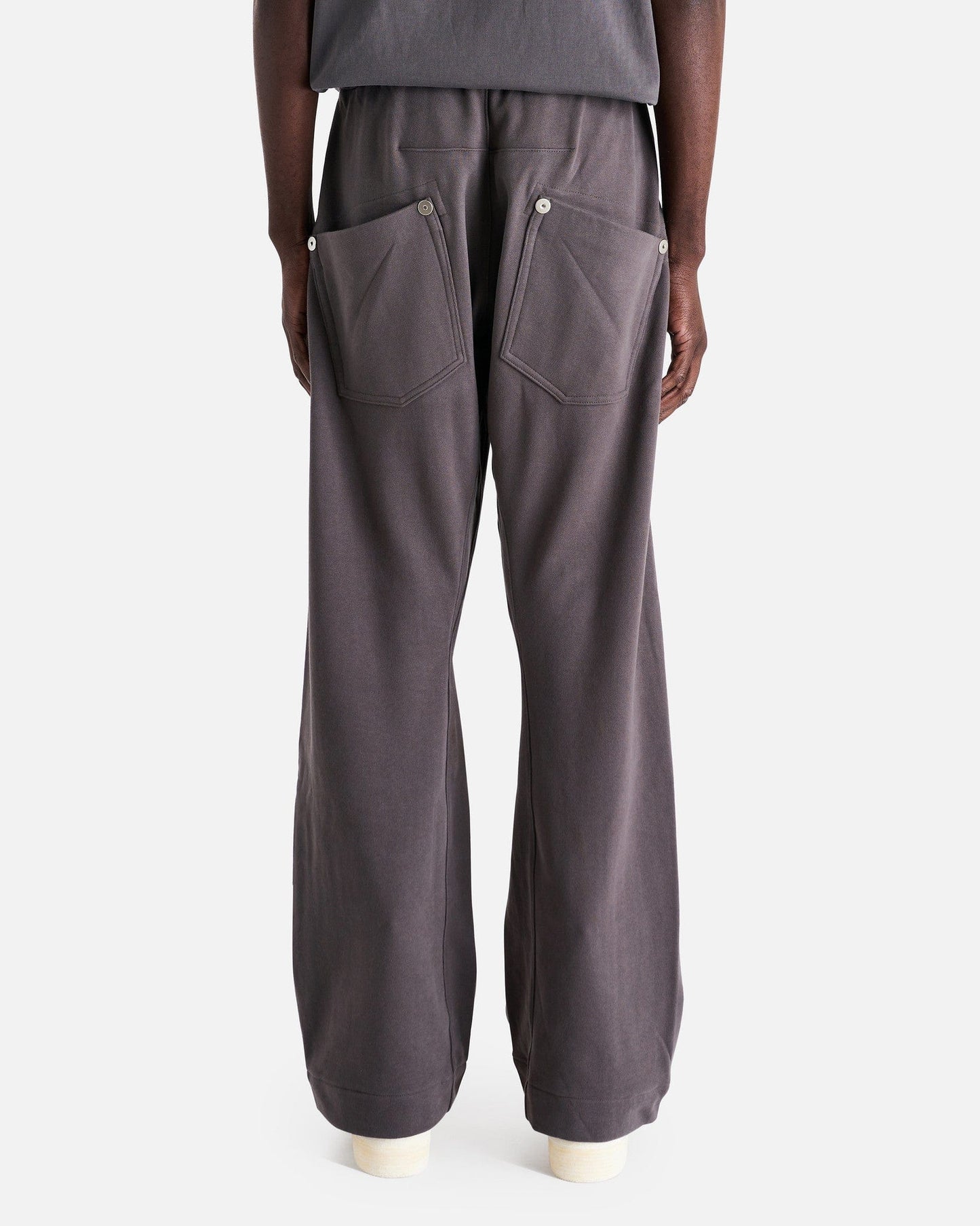 Omar Afridi Men's Pants Twisted Lounge Pants in Charcoal Cotton Jersey
