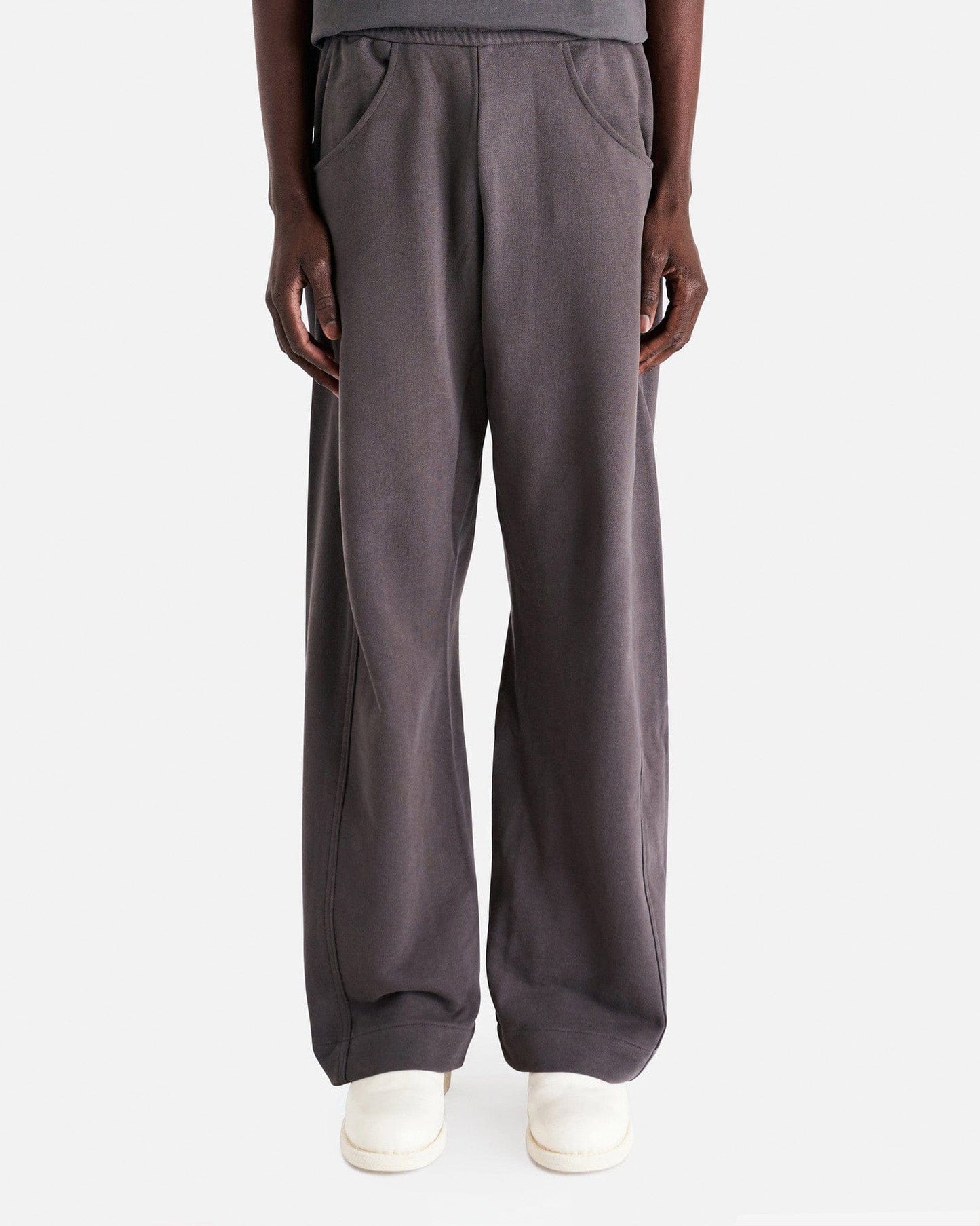 Twisted Lounge Pants in Charcoal Cotton Jersey – SVRN