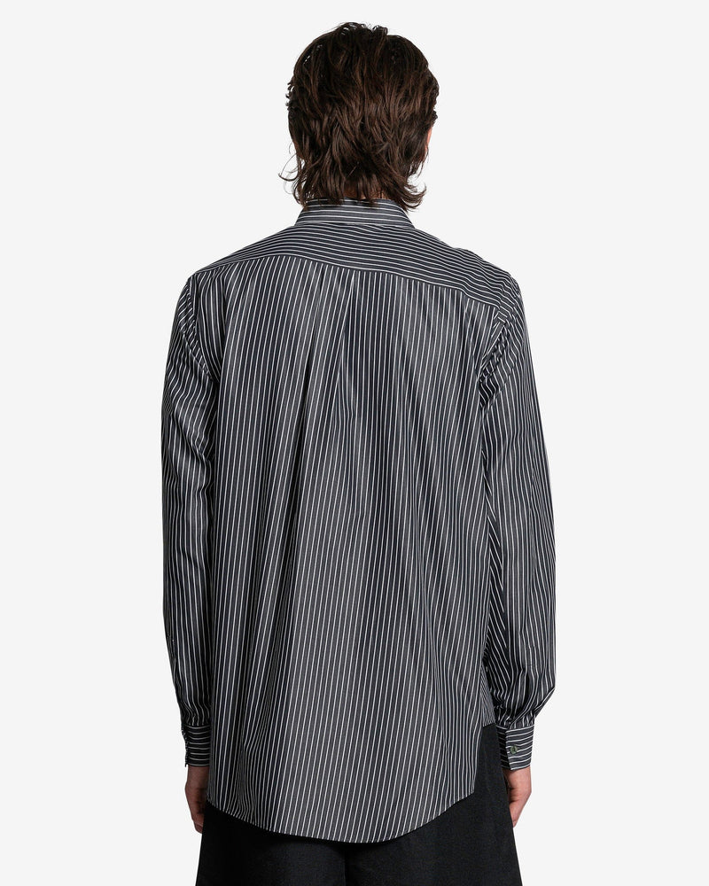 BLACK Comme des Garçons Men's Shirts Twisted Placket Shirt in Black