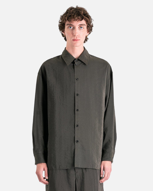 LEMAIRE Men's Shirts Twisted Shirt in Dark Espresso