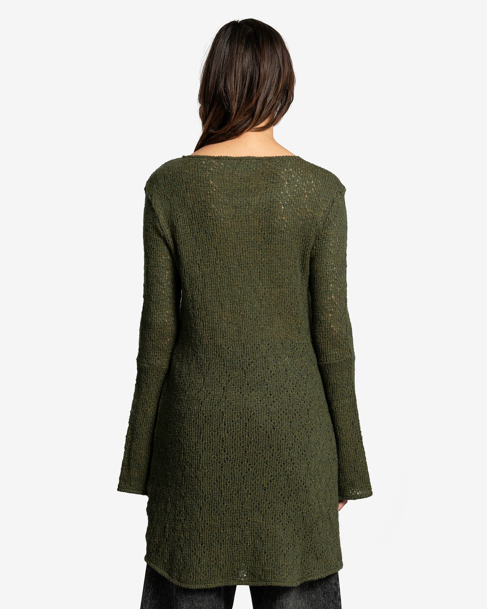 Two Face Dress in Moor Green Crochet SVRN Two Face Dress in Moor Green Crochet SVRN