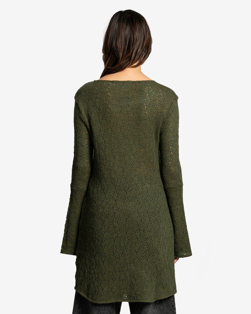 Two Face Dress in Moor Green Crochet SVRN Two Face Dress in Moor Green Crochet SVRN