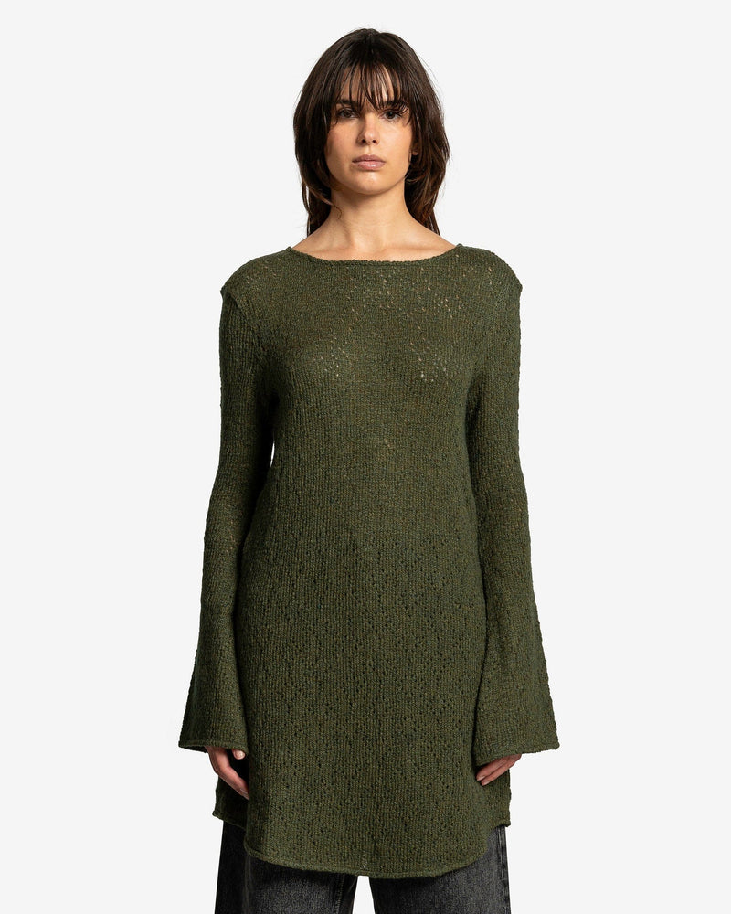 Two Face Dress in Moor Green Crochet SVRN Two Face Dress in Moor Green Crochet SVRN