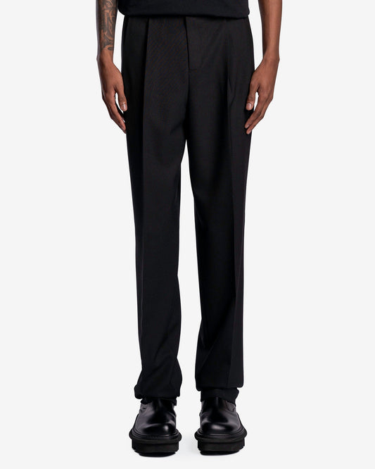 KANGHYUK Men's Pants Two Tuck Wide Pants in Black