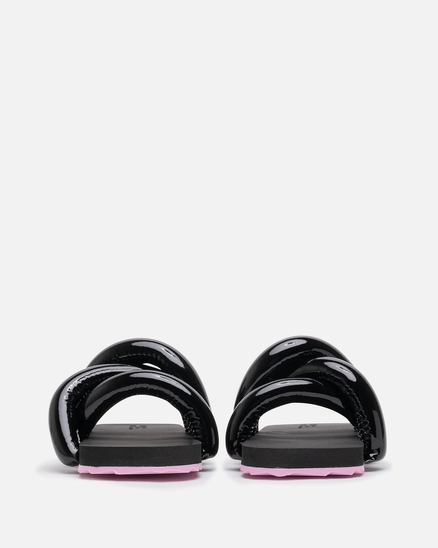 YUME YUME Women Sandals Tyre Slide in Shiny Black/Lilac
