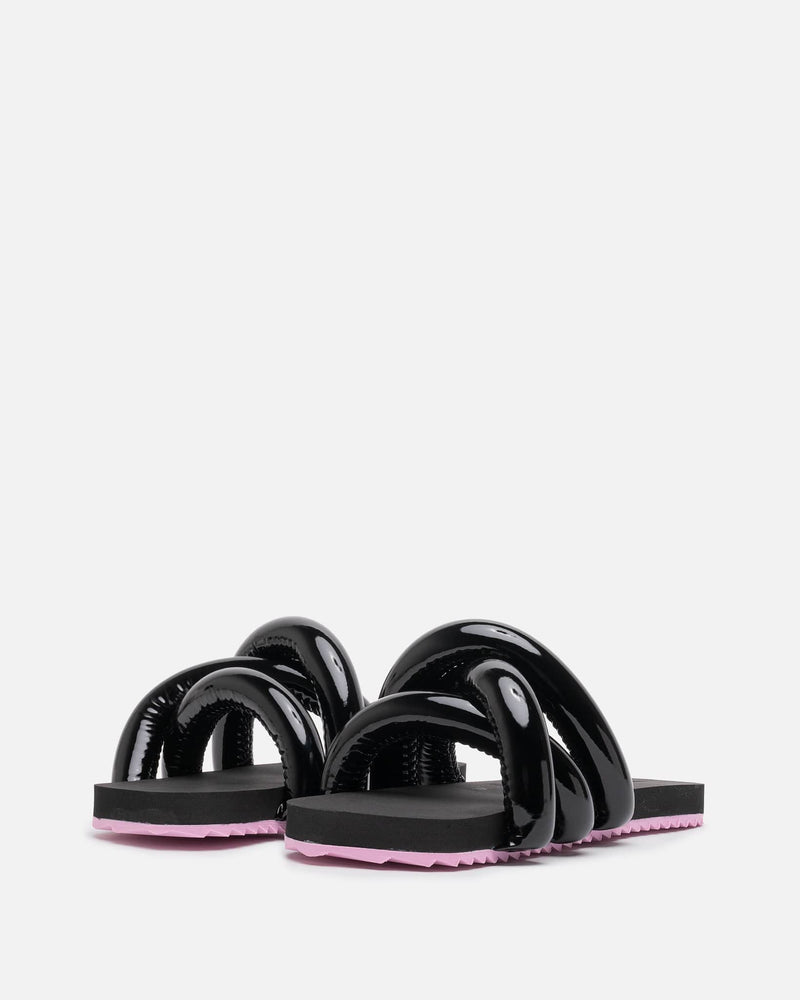 YUME YUME Women Sandals Tyre Slide in Shiny Black/Lilac