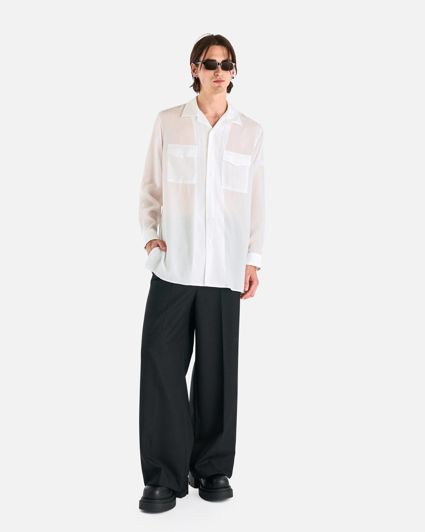 Yohji Yamamoto Pour Homme Men's Shirts U-CDH Open Collar Shirt