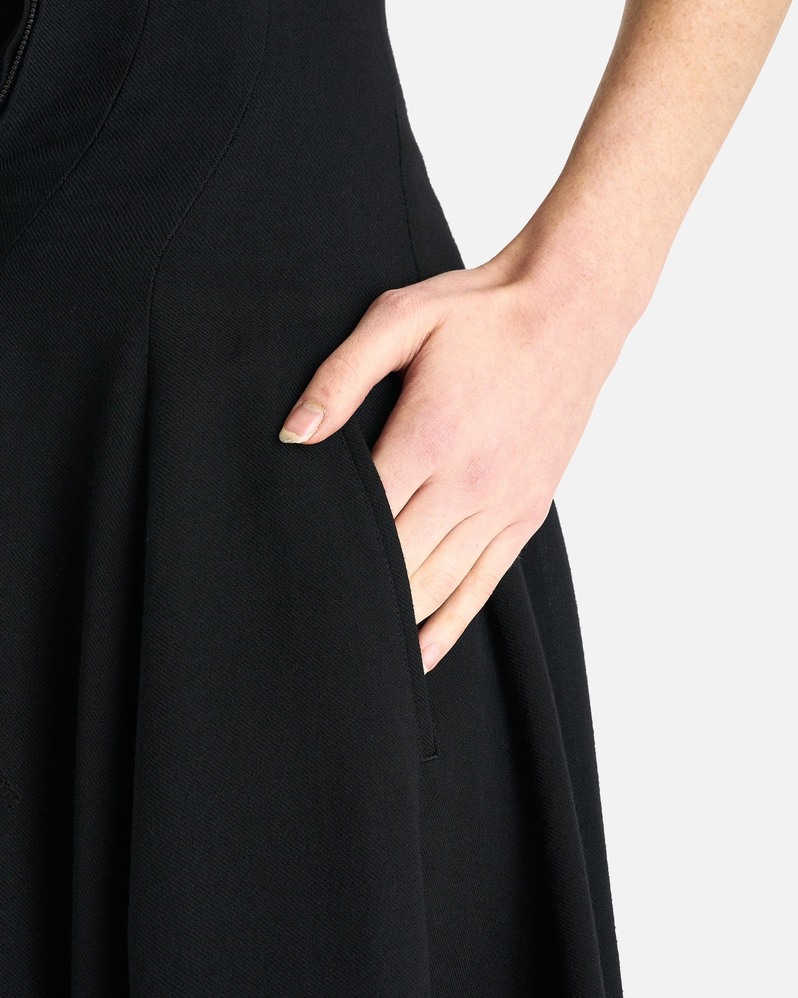 Y's by Yohji Yamamoto Women Skirts U-Lace Up Skirt in Black