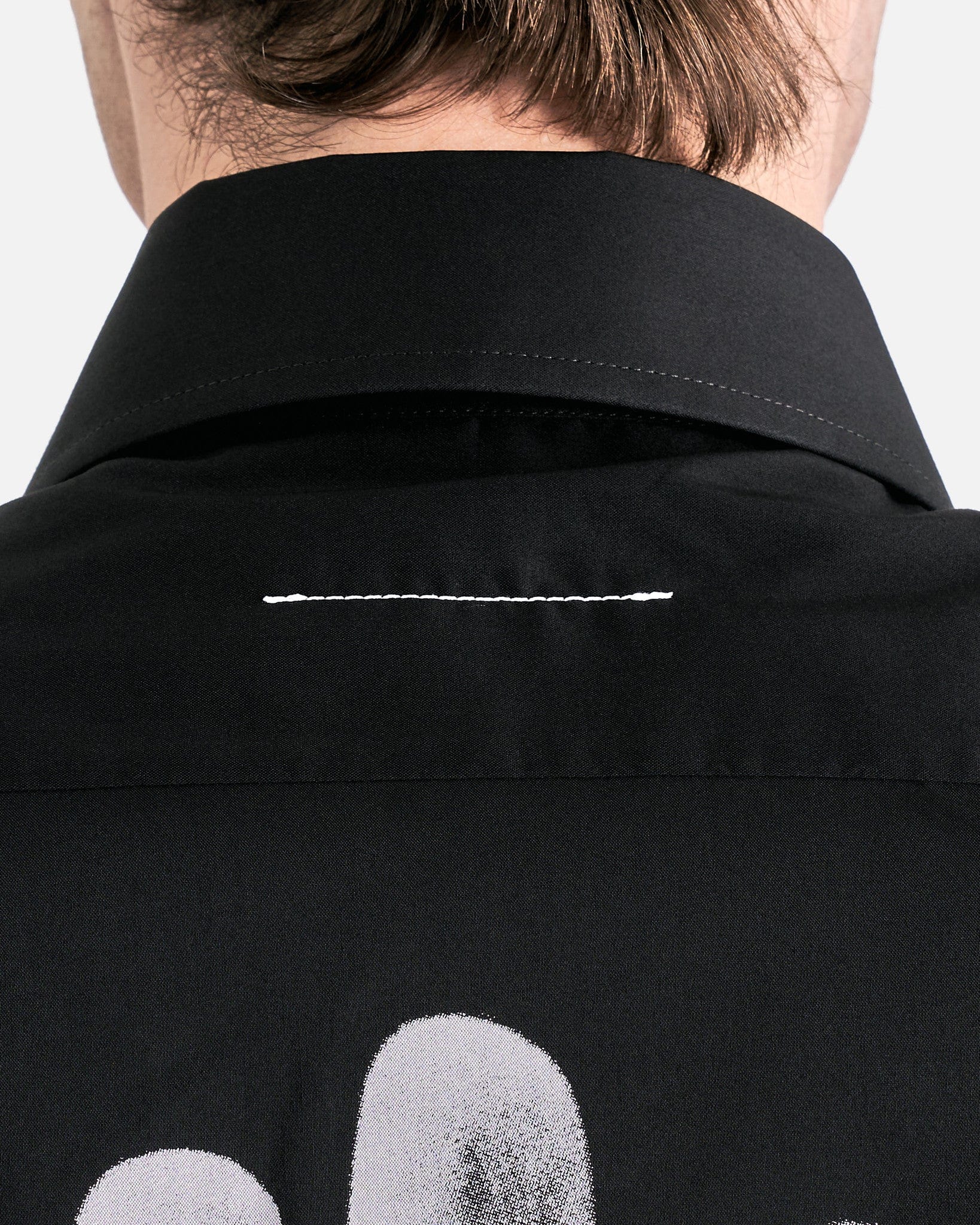 MM6 Maison Margiela Men's Shirts Ultra Long Sleeve Shirt in Black