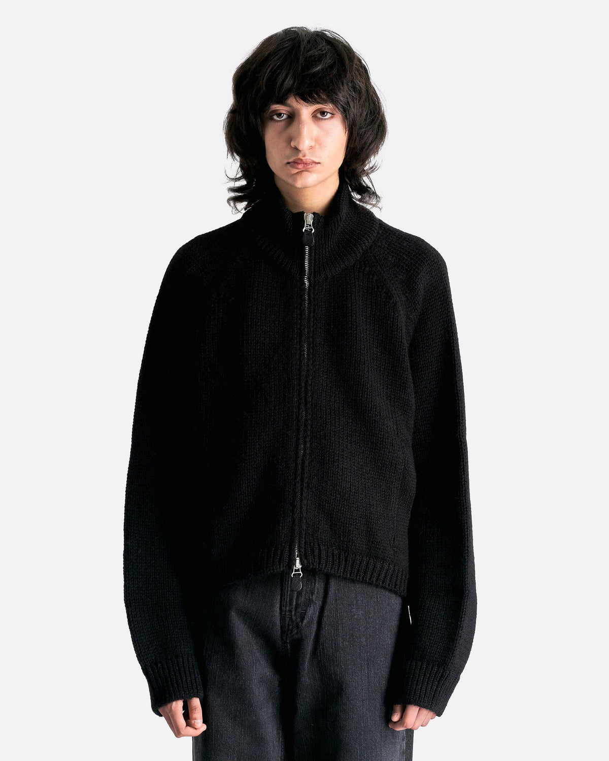 Ultra Zip Funnel in Jet Black Isles Wool – SVRN