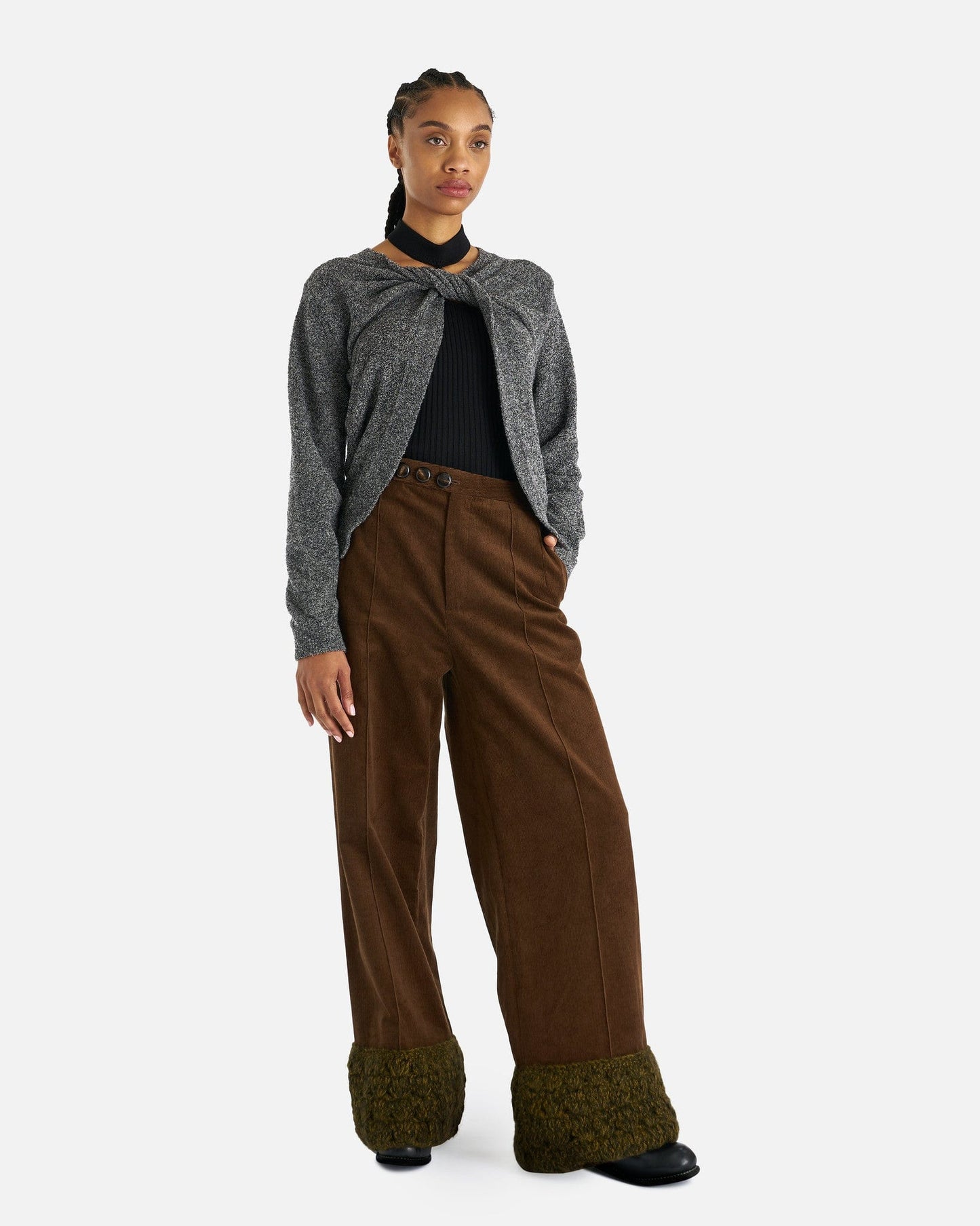 NAMACHEKO Women Pants Umfraville Trouser in Chestnut Brown