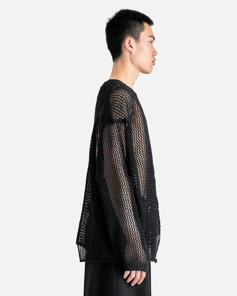 Yohji Yamamoto Pour Homme Men's Tops Uneven Long Sleeve in Black