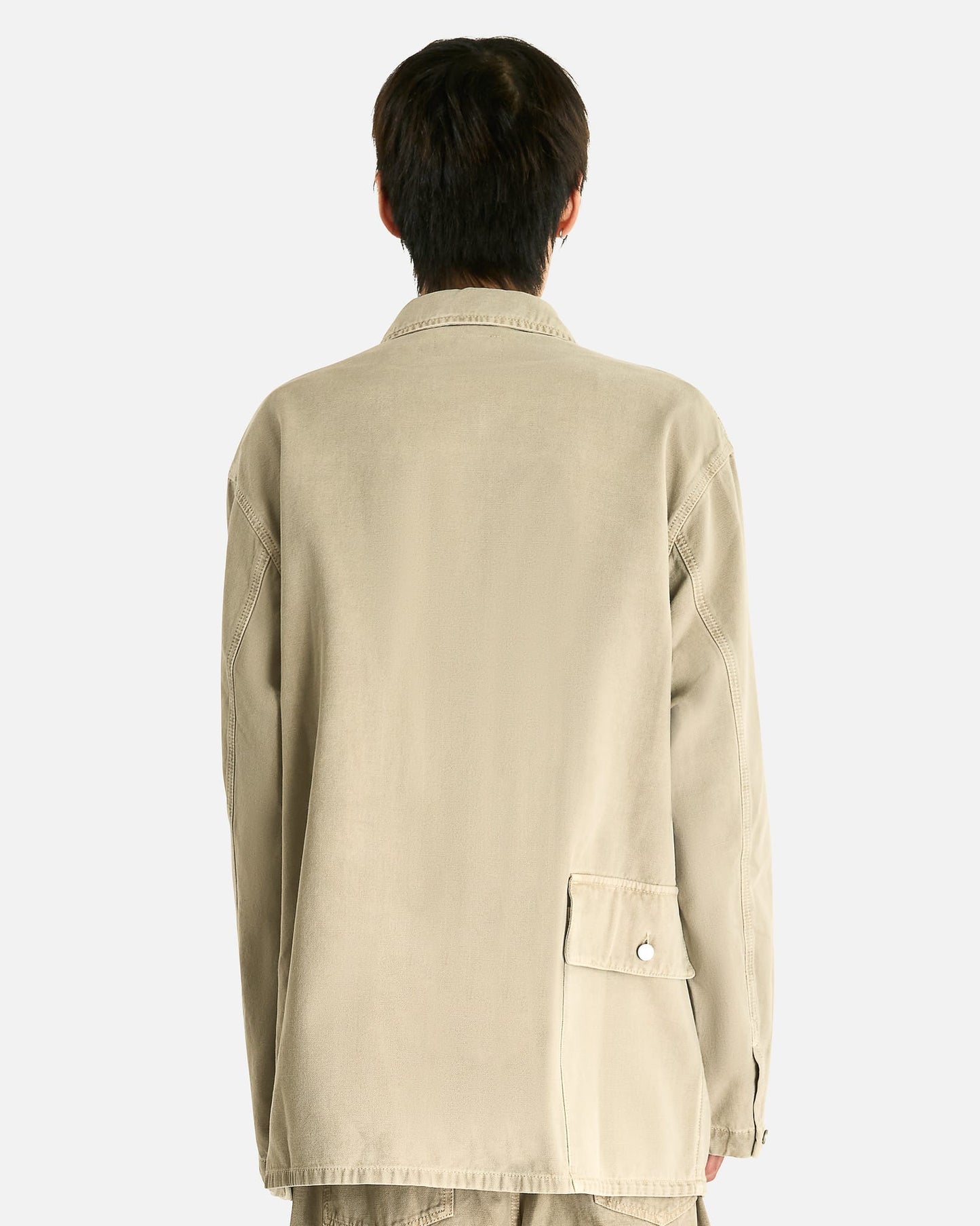 Lemaire Men's Shirts Utility Overshirt in Moonstone