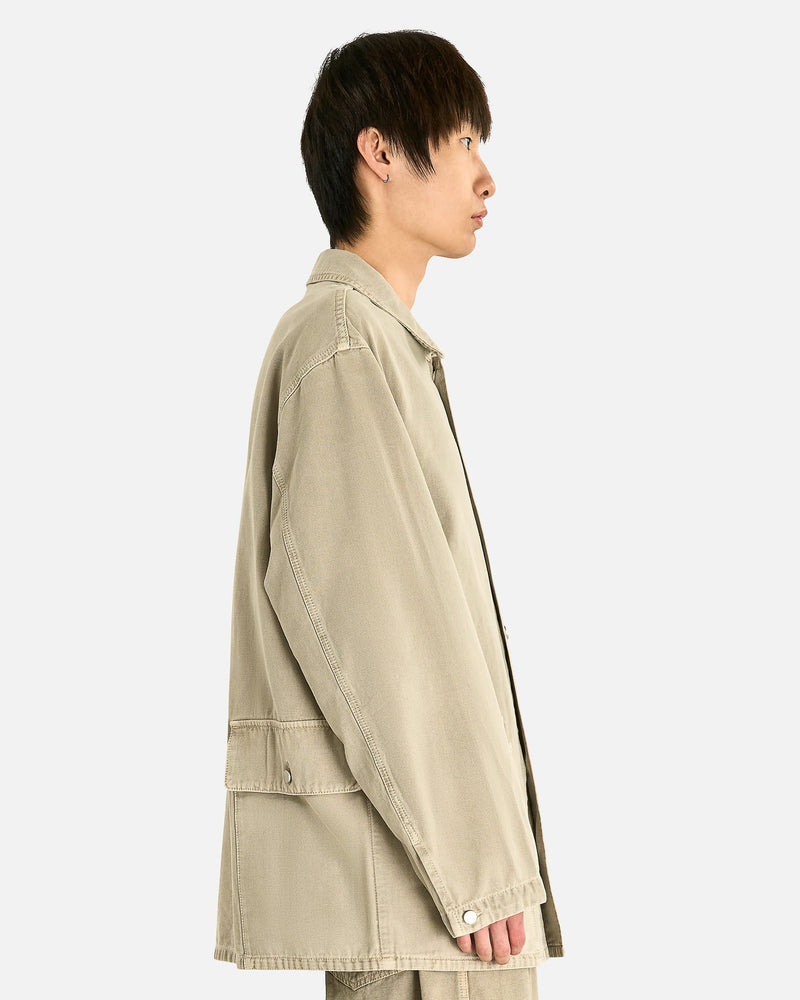Lemaire Men's Shirts Utility Overshirt in Moonstone