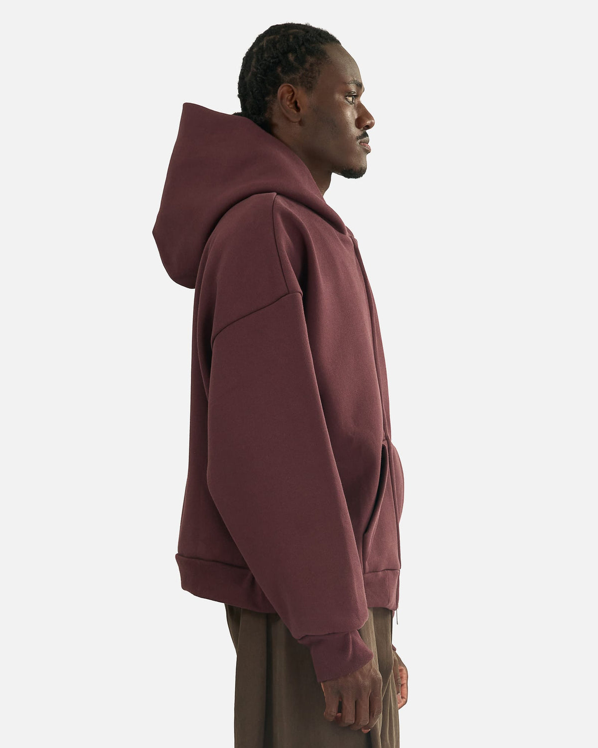 Seventh Men's Sweatshirts V2 Zip Hoodie in Cranberry