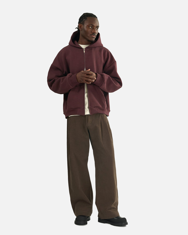Seventh Men's Sweatshirts V2 Zip Hoodie in Cranberry