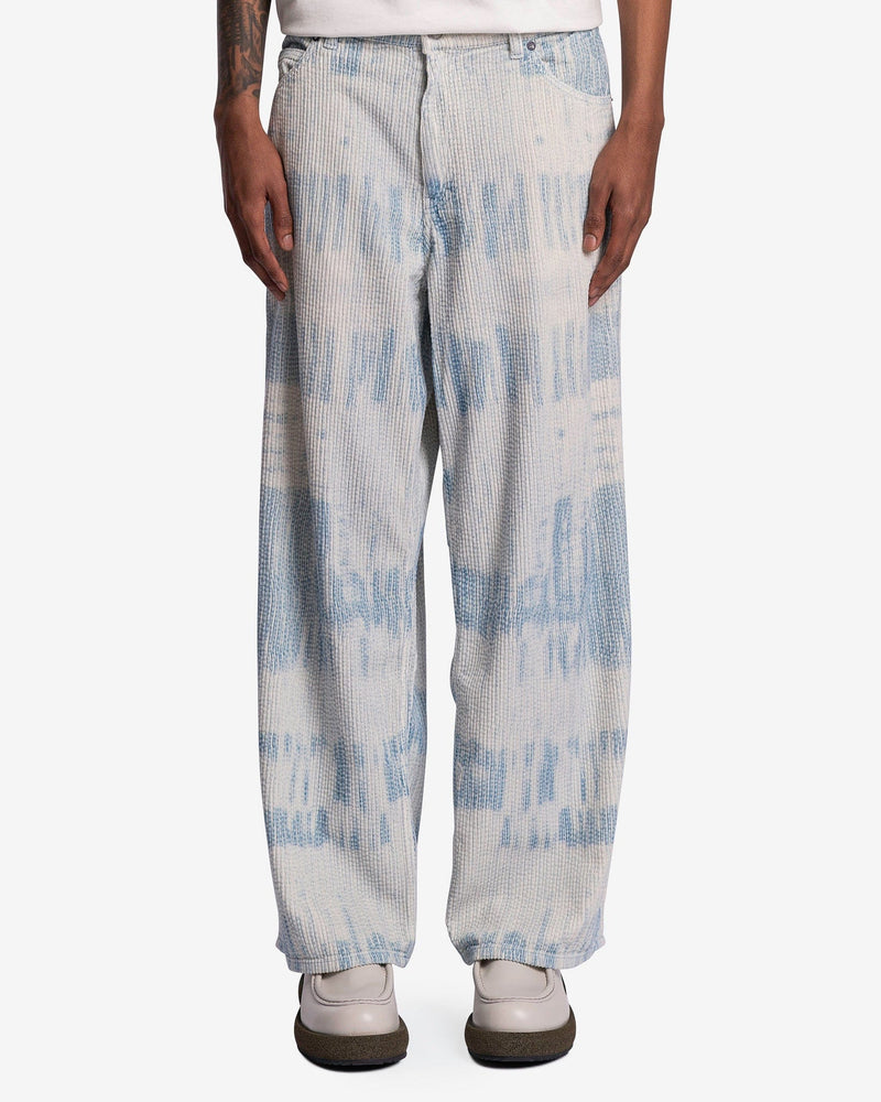 Our Legacy Men's Pants Vast Cut in Blue Brush Stroke Print