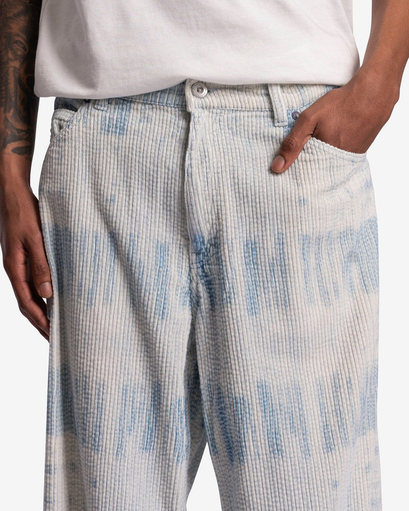 Our Legacy Men's Pants Vast Cut in Blue Brush Stroke Print