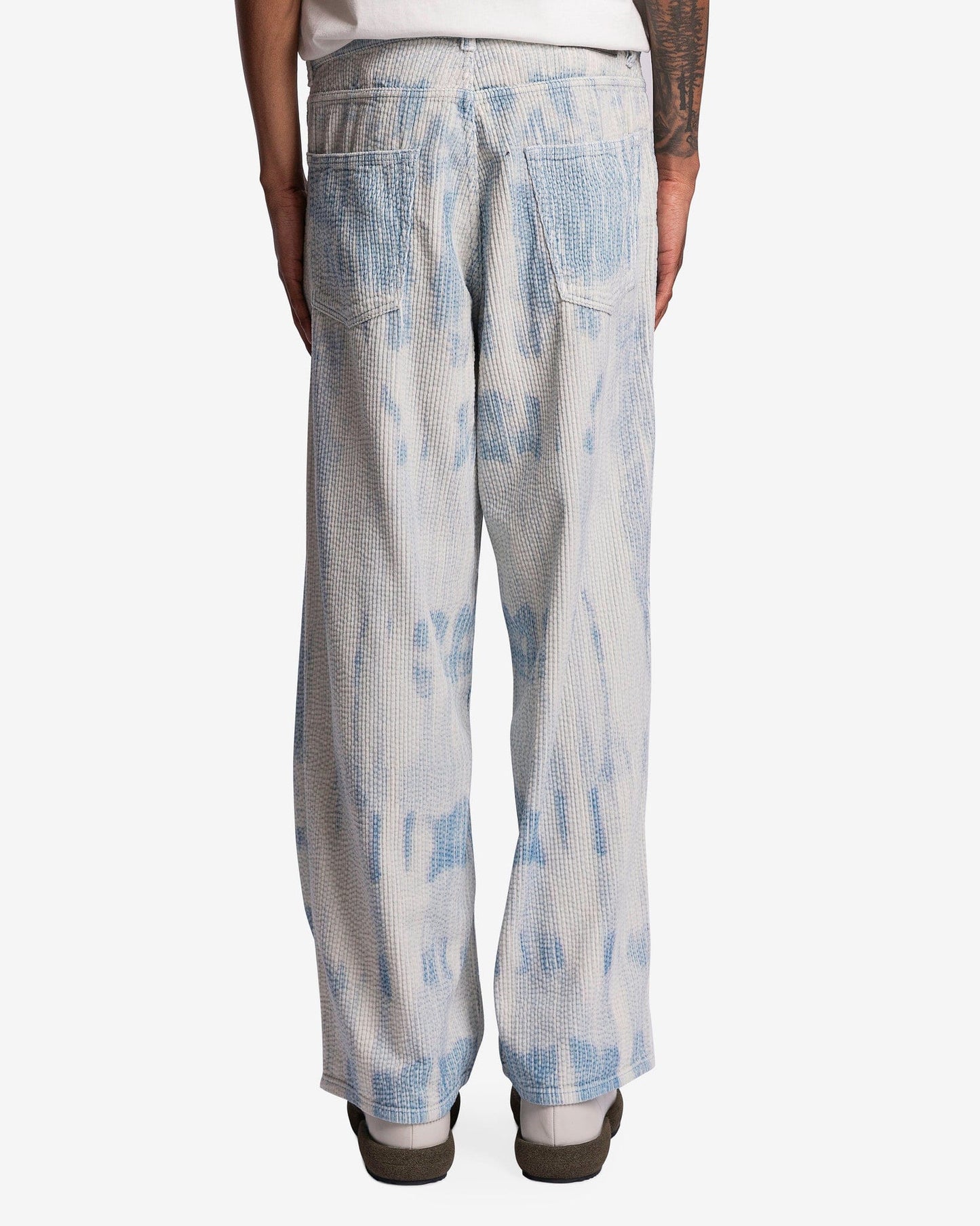 Our Legacy Men's Pants Vast Cut in Blue Brush Stroke Print