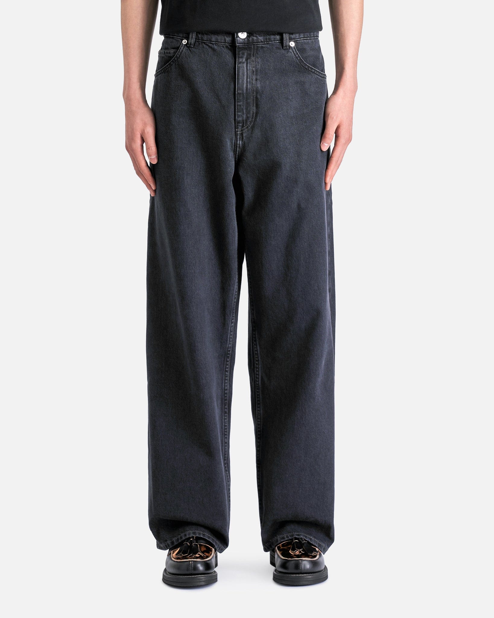 Our Legacy Men's Jeans Vast Cut in Washed Black Denim