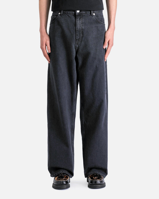 Our Legacy Men's Jeans Vast Cut in Washed Black Denim