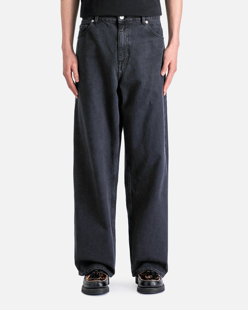 Our Legacy Men's Jeans Vast Cut in Washed Black Denim