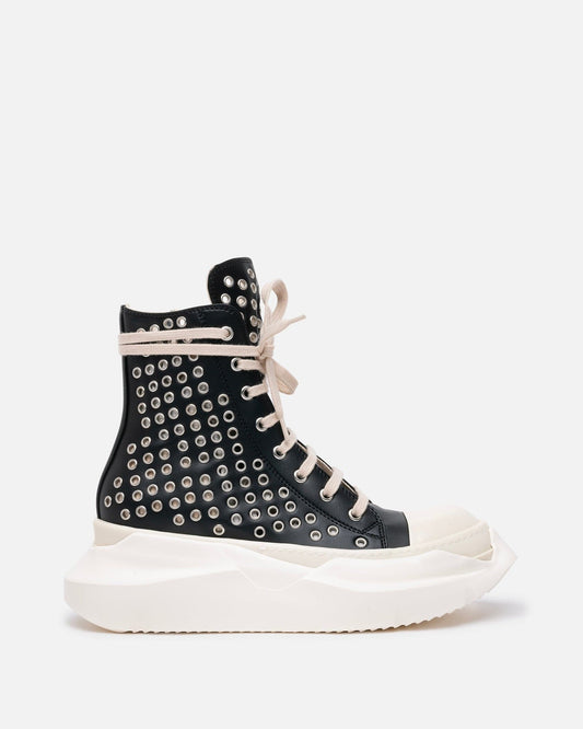 Rick Owens DRKSHDW Men's Sneakers Vegan Leather Abstract Ramones in Black/Milk