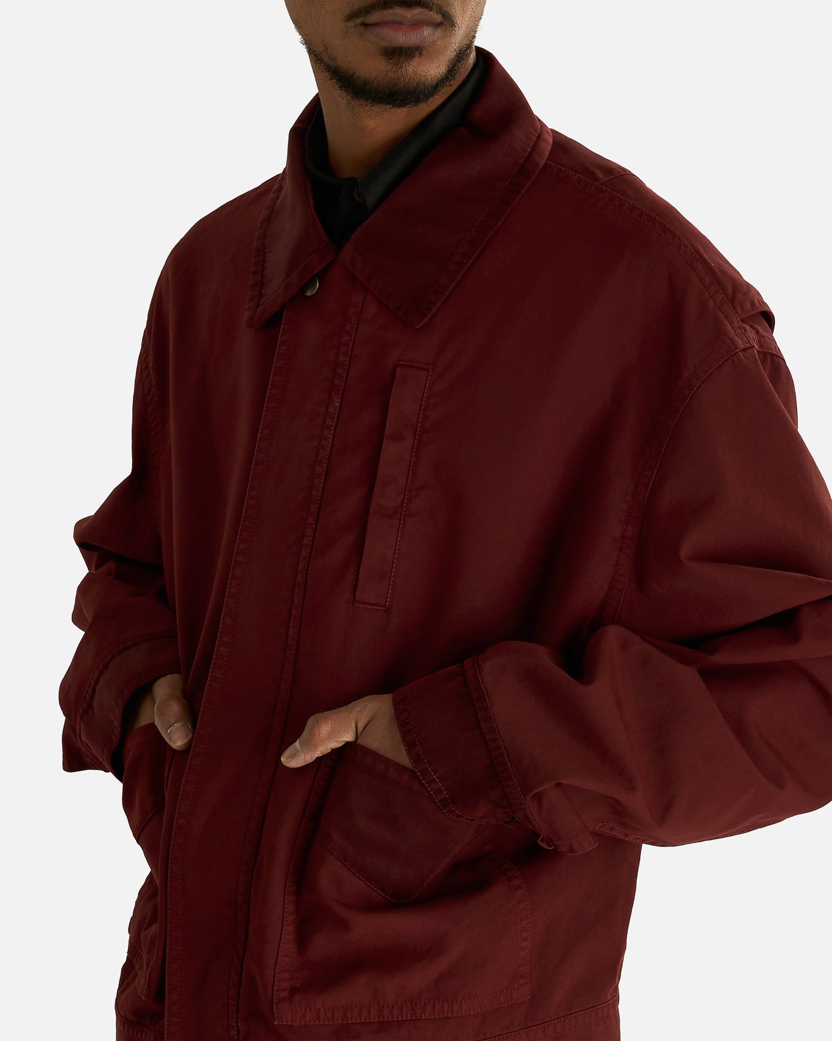 Dries Van Noten Men's Jackets Veperny Tris GD Jacket in Burgundy