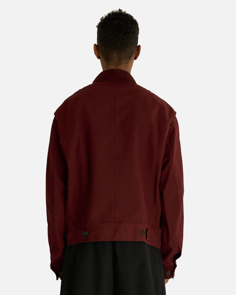 Dries Van Noten Men's Jackets Veperny Tris GD Jacket in Burgundy