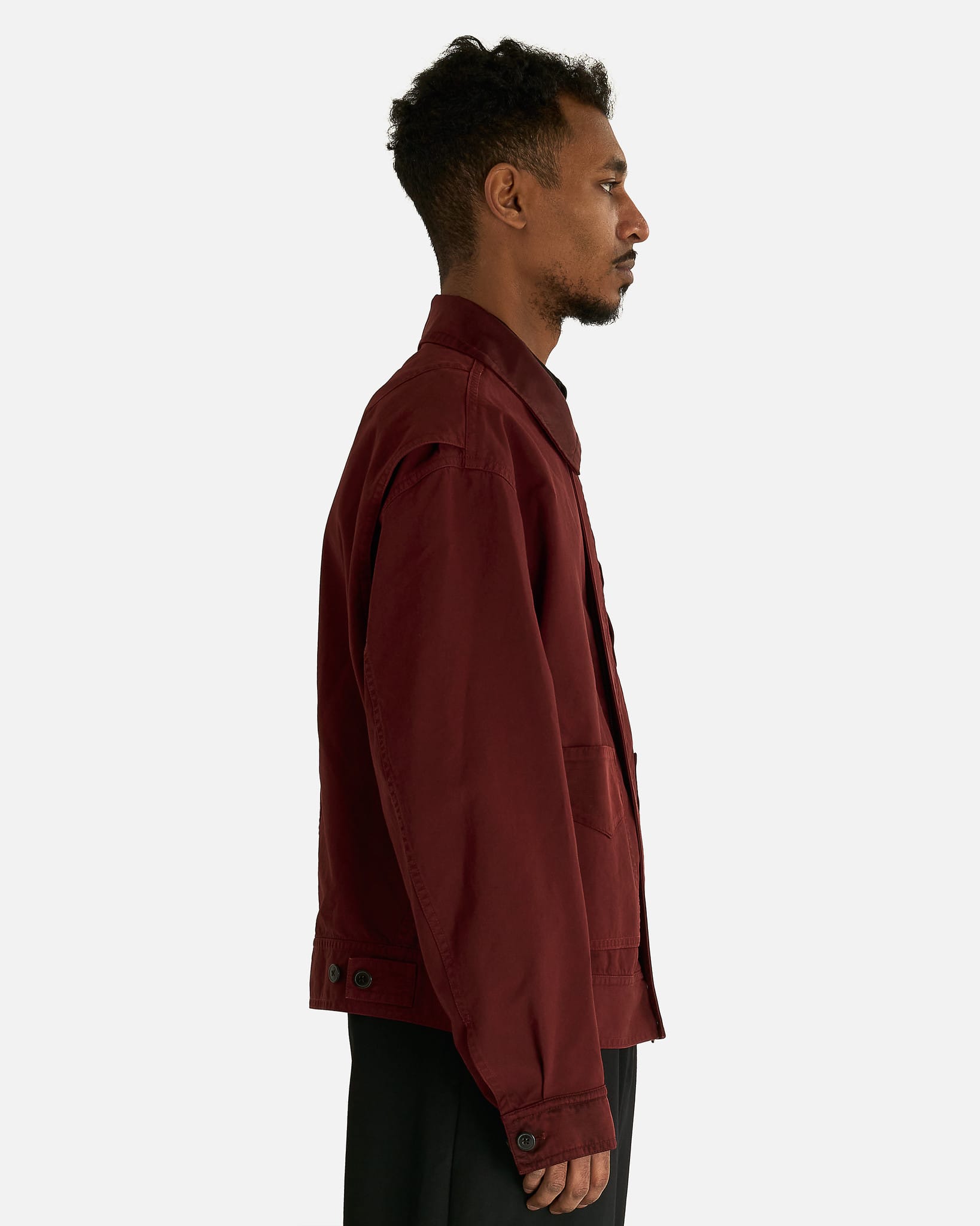 Dries Van Noten Men's Jackets Veperny Tris GD Jacket in Burgundy