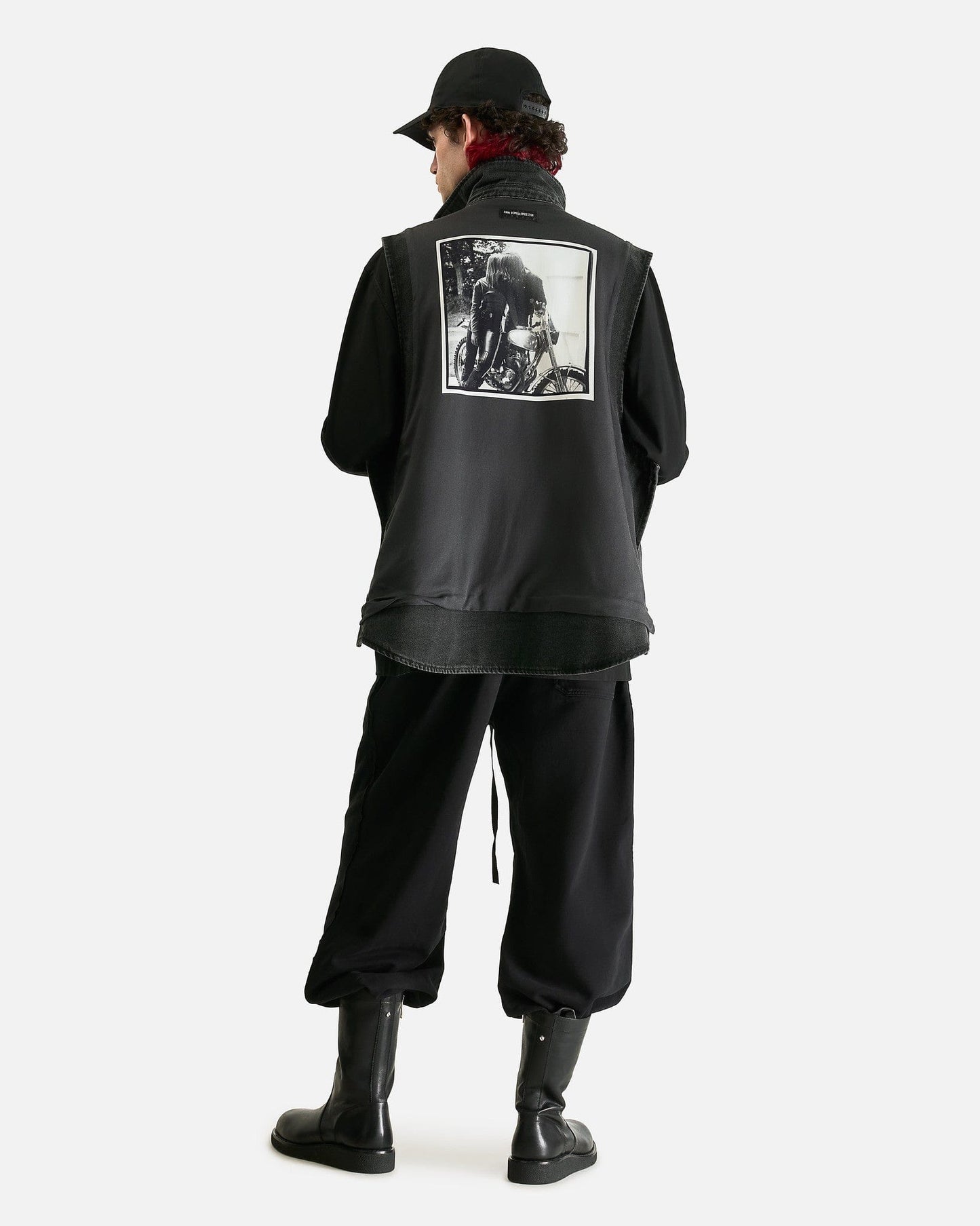 Ann Demeulemeester Men's Shirts Vilken Sleeveless Cargo Overshirt in Faded Grey