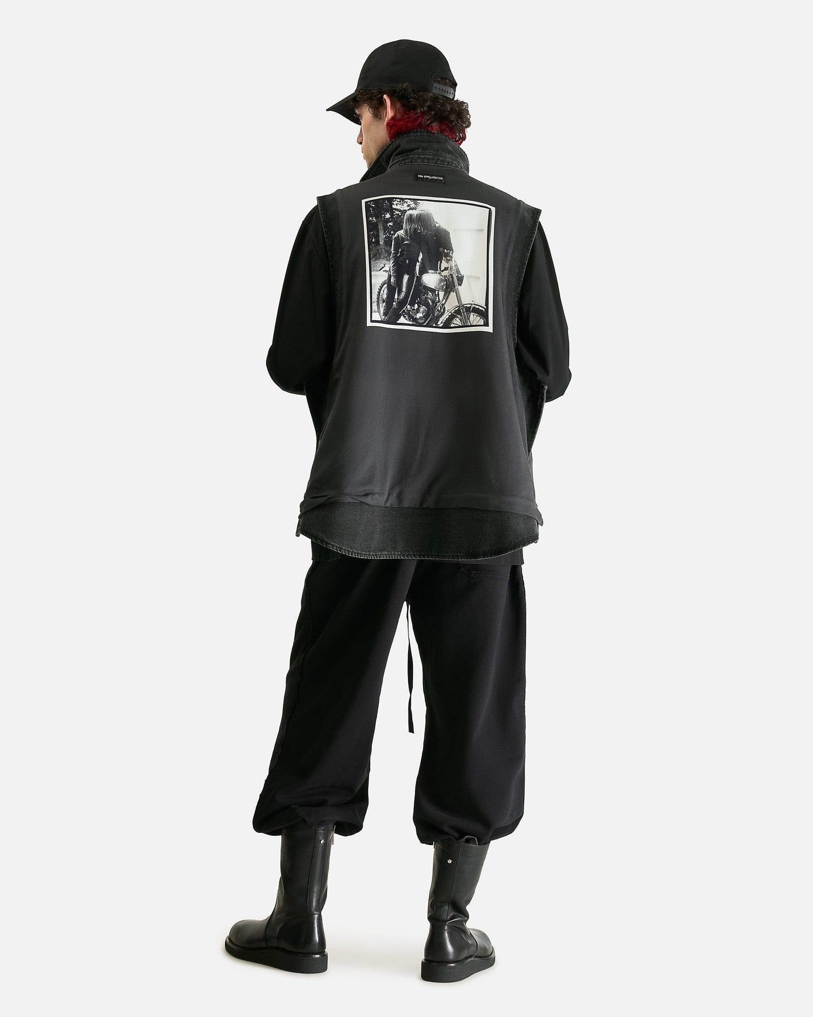 Ann Demeulemeester Men's Shirts Vilken Sleeveless Cargo Overshirt in Faded Grey