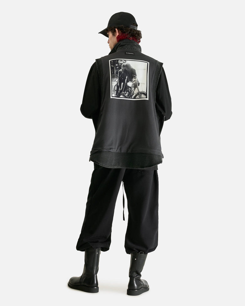 Ann Demeulemeester Men's Shirts Vilken Sleeveless Cargo Overshirt in Faded Grey