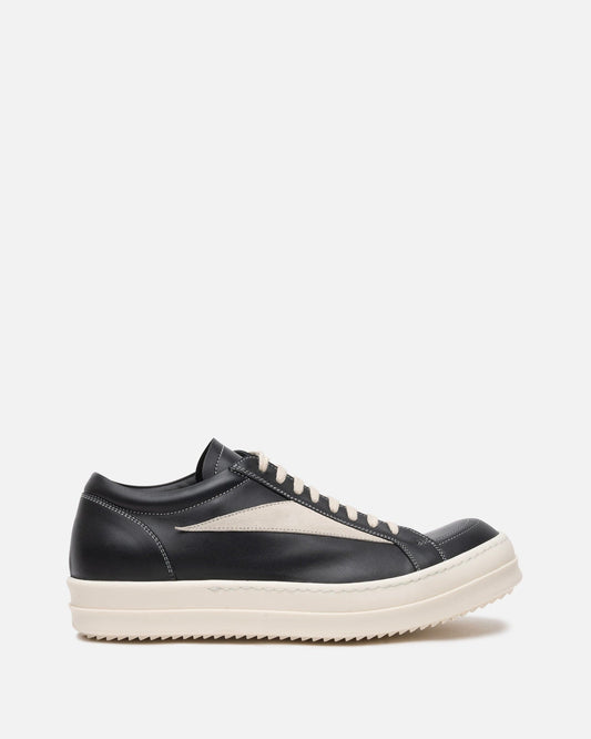 Rick Owens Men's Sneakers Vintage Sneaker in Black/Milk