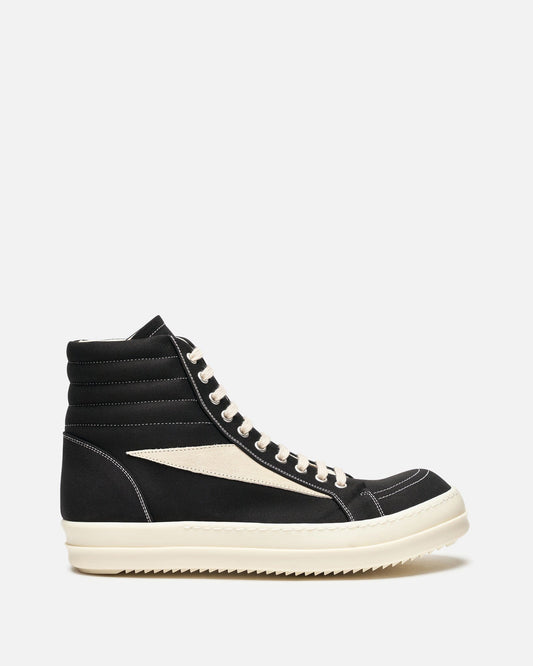 Rick Owens DRKSHDW Men's Shoes Vintage Sneakers High in Black/Milk