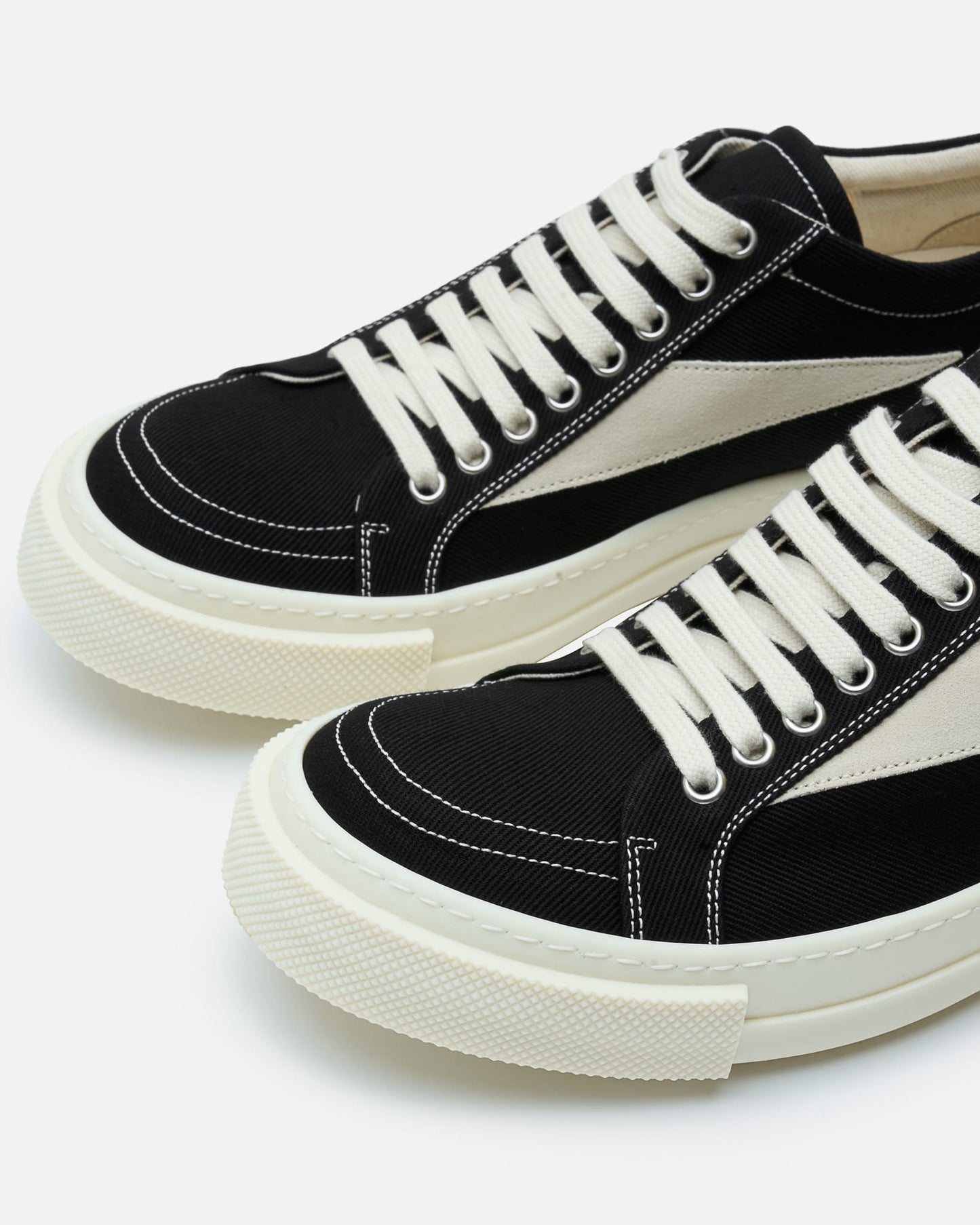 Rick Owens DRKSHDW Men's Sneakers Vintage Sneaks in Black/Milk