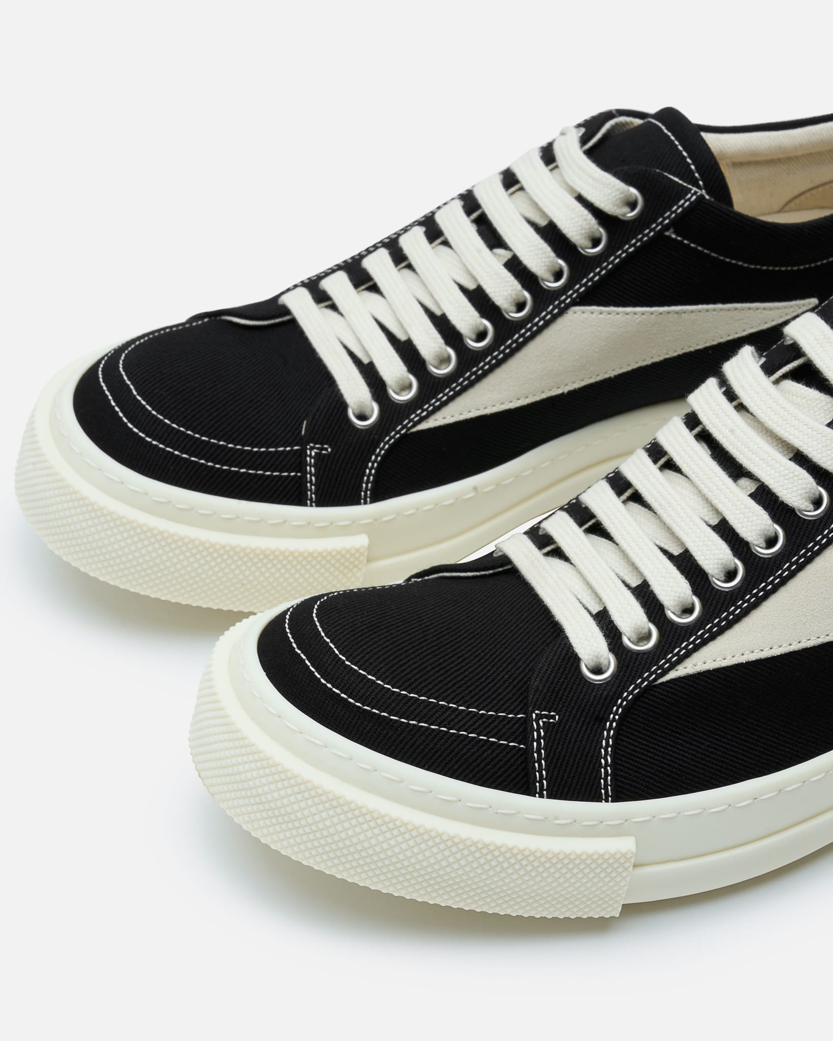 Rick Owens DRKSHDW Men's Sneakers Vintage Sneaks in Black/Milk
